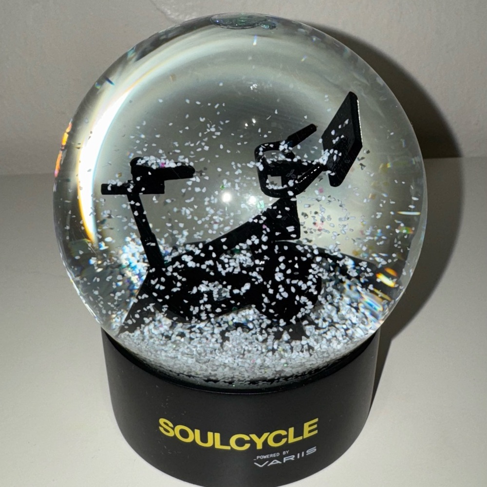 SoulCycle Black Bike Snow Globe